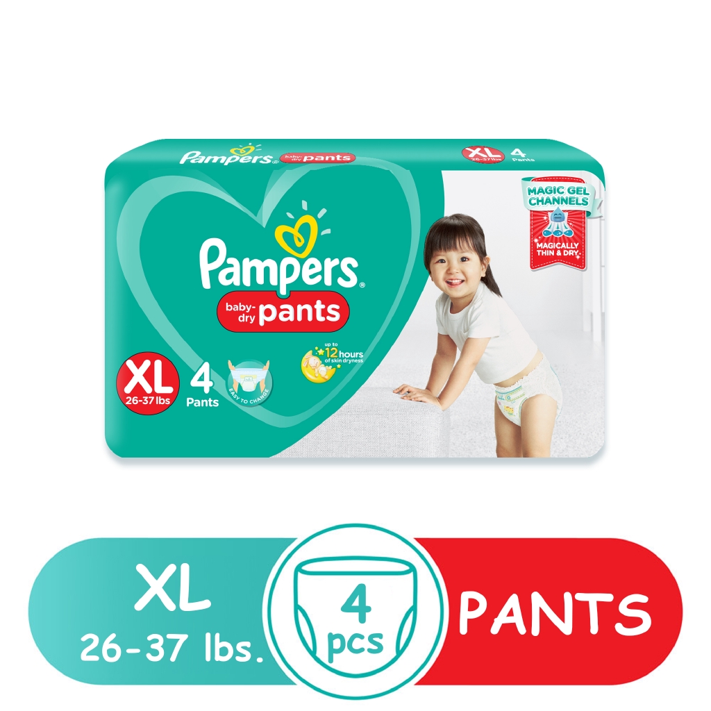 PAMPERS BABY DRY PANTS XL 4S