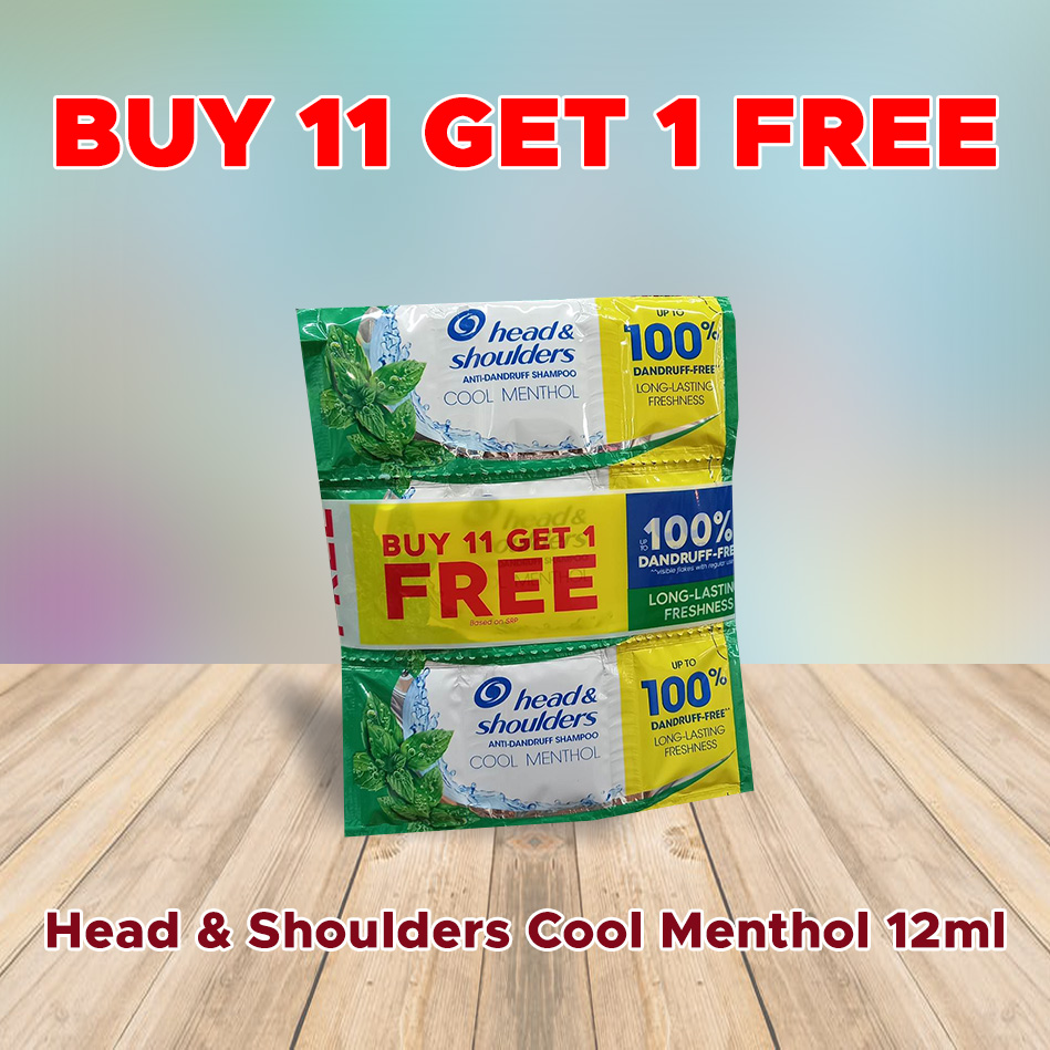 Head & Shoulders Cool Menthol 12ml Buy 11 Get 1 Free - Iloilo Supermart ...
