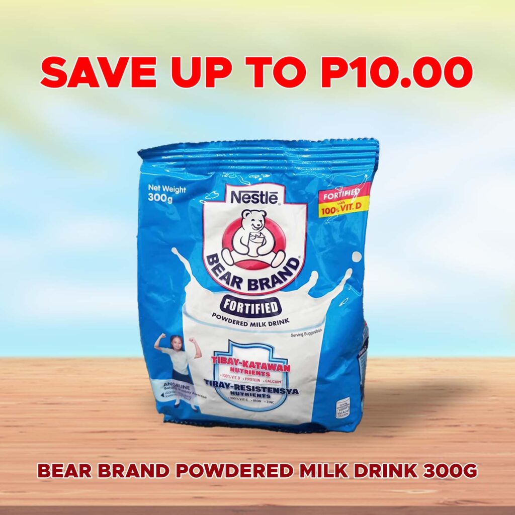 Bear Brand Powdered Milk Drink 300g Save P10.00 - Iloilo Supermart ...