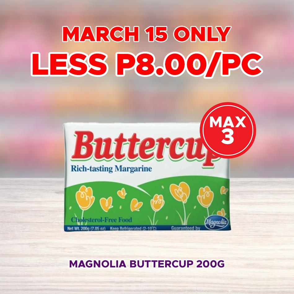 MAGNOLIA BUTTERCUP 200G LESS P8.00/PC - Iloilo Supermart Online- Aton ...